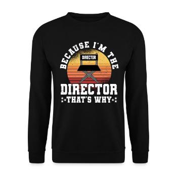Réalisateur Cinéaste Long métrage - Sweat-shirt Unisexe - noir - Devant - Alina (178cm) & Michal (187cm)