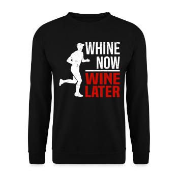 Marathon Läufer Laufsport Halbmarathon Wein - Unisex Pullover - Schwarz - Vorne - Alina (178cm) & Michal (187cm)