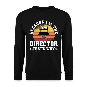 Réalisateur Cinéaste Long métrage - Sweat-shirt Unisexe - noir - Devant - Alina (178cm) & Michal (187cm)