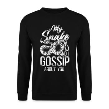 Serpent Serpent Vintage Mon Serpent Et - Sweat-shirt Unisexe - noir - Devant - Alina (178cm) & Michal (187cm)