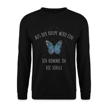 Erstklässler Einschulung Schulanfängerin - Unisex Pullover - Schwarz - Vorne - Alina (178cm) & Michal (187cm)