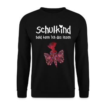 Schultüte Einschulung Erstklässlerin - Unisex Pullover - Schwarz - Vorne - Alina (178cm) & Michal (187cm)