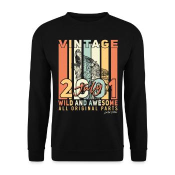 Cadeau Juillet 2001 - Sweat-shirt Unisexe - noir - Devant - Alina (178cm) & Michal (187cm)