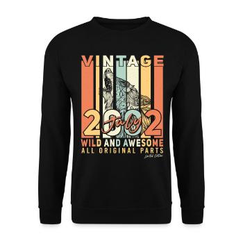 20 ans en juillet 2002 - Sweat-shirt Unisexe - noir - Devant - Alina (178cm) & Michal (187cm)