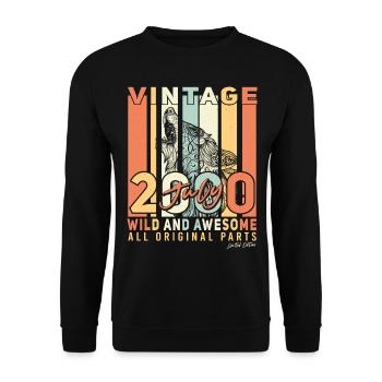Geschenk Juli 2000 - Unisex Pullover - Schwarz - Vorne - Alina (178cm) & Michal (187cm)