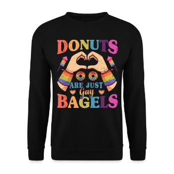 Cupcake Design für Konditor | Cupcake Dealer - Unisex Pullover - Schwarz - Vorne - Alina (178cm) & Michal (187cm)