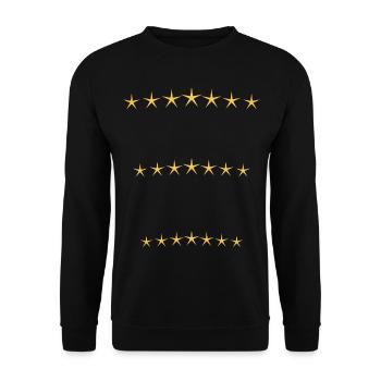 Golden Star Chains - Unisex Sweatshirt - black - Front - Alina (178cm) & Michal (187cm)