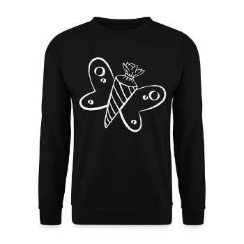 Cartable Inscription scolaire Retour à l’école - Sweat-shirt Unisexe - noir - Devant - Alina (178cm) & Michal (187cm)