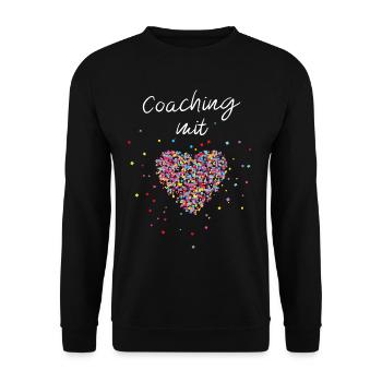 Coaching Mit Herz Mentorin Mentoring - Unisex Pullover - Schwarz - Vorne - Alina (178cm) & Michal (187cm)