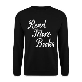Library Literature Books Educational Read more - Unisex Sweatshirt - black - Front - Alina (178cm) & Michal (187cm)