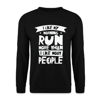 Jogger Runner Marathon Jogging Ski de fond - Sweat-shirt Unisexe - noir - Devant - Alina (178cm) & Michal (187cm)