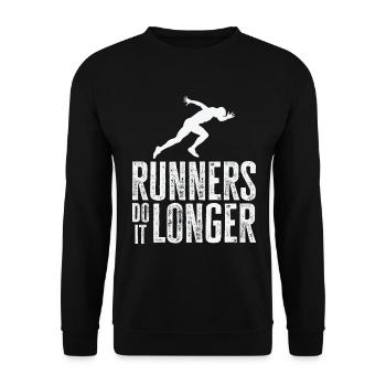 Jogger Runner Marathon Jogging Ski de fond - Sweat-shirt Unisexe - noir - Devant - Alina (178cm) & Michal (187cm)