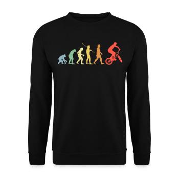 BMX Evolution Retro Bicycle BMX rider - Sweat-shirt Unisexe - noir - Devant - Alina (178cm) & Michal (187cm)