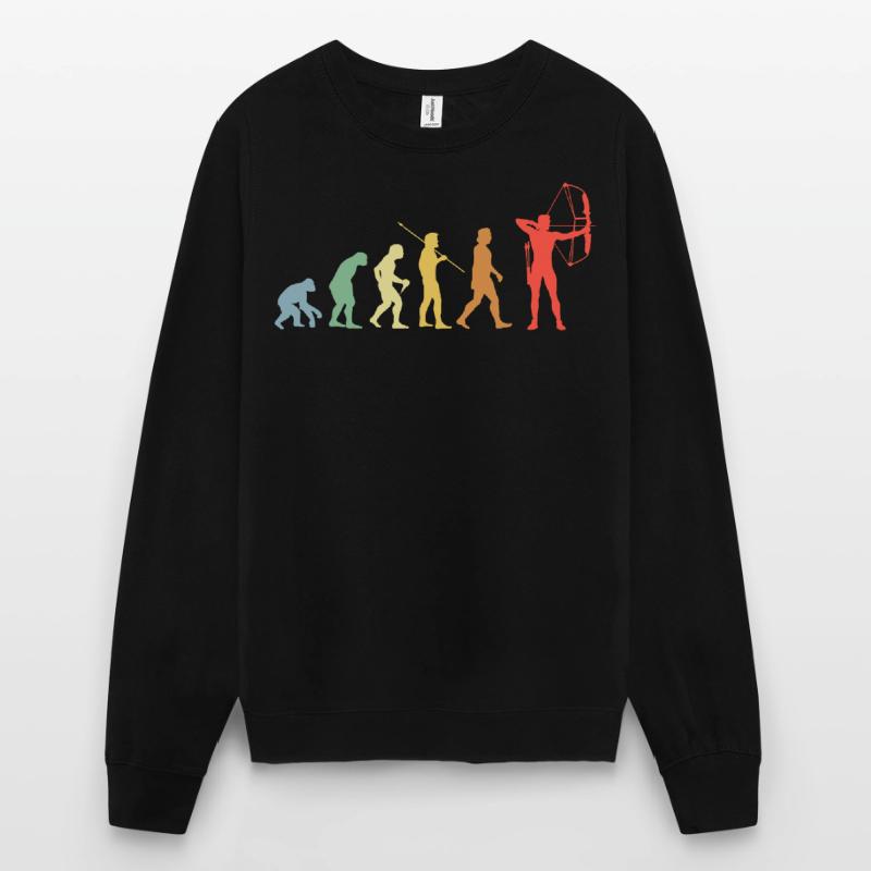 Bogen Evolution Retro Bogenschießen Bogenschütze Unisex Pullover