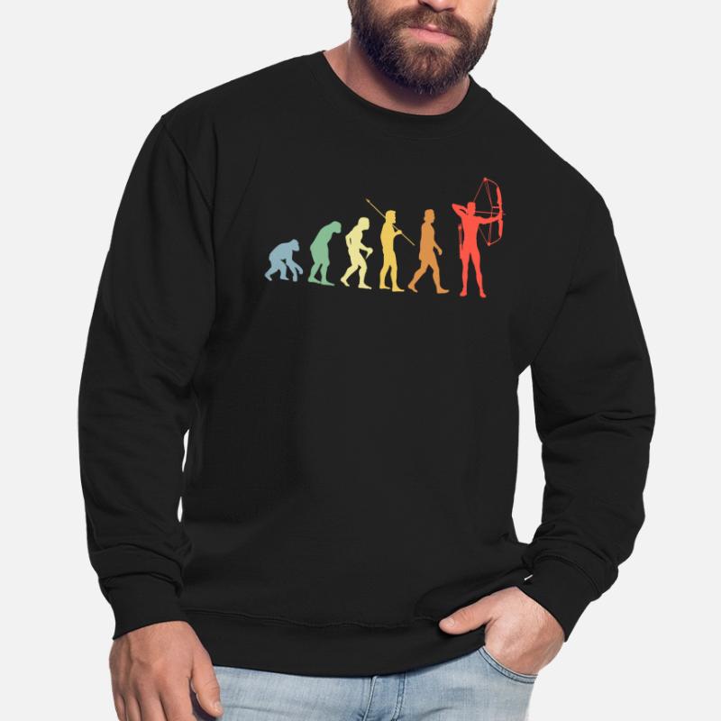 Bogen Evolution Retro Bogenschießen Bogenschütze Unisex Pullover