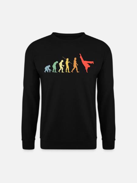 Capoeira Evolution Retro Kampfkunst Kampfsportler - Unisex Pullover - Schwarz