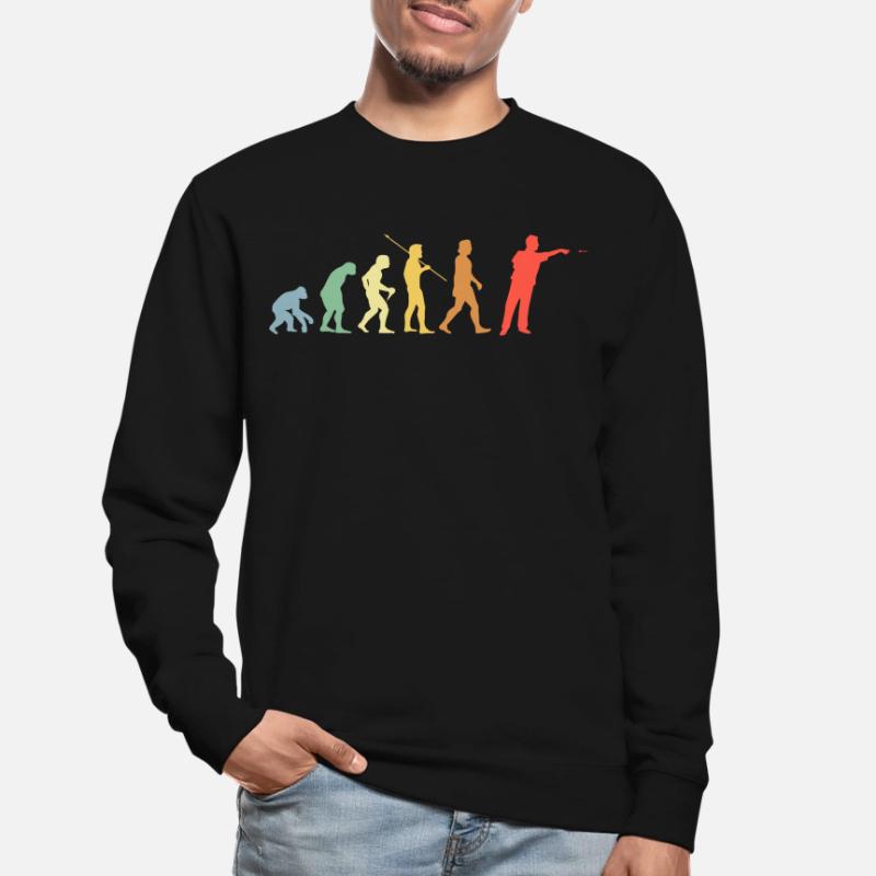 Dart Evolution Retro Darts Darts Player Unisex Sweatshirt