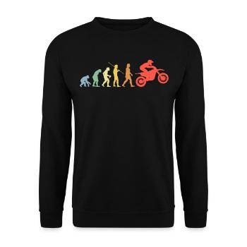 Motocross Evolution Retro Moto Motocross Rider - Sweat-shirt Unisexe - noir - Devant - Alina (178cm) & Michal (187cm)