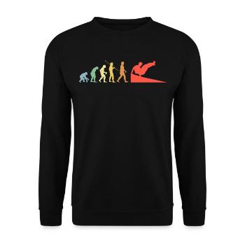 Parkour Evolution Retro Freerunning Traceur - Unisex Pullover - Schwarz - Vorne - Alina (178cm) & Michal (187cm)