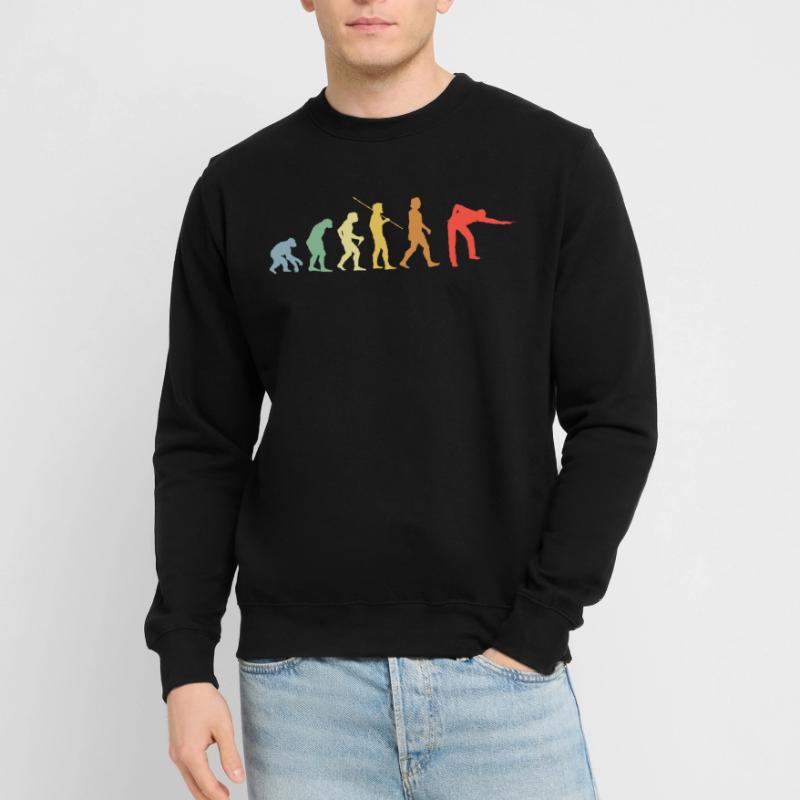 Billiards Evolution Retro Pool Billiard Player Unisex Sweatshirt