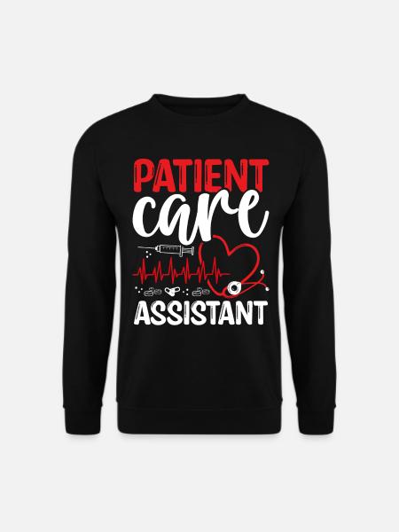 Aide-soignant stéthoscope PCA Infirmière - Sweat-shirt Unisexe - noir