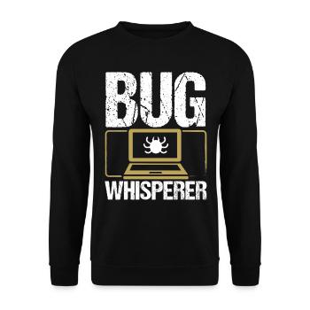 Assurance qualité des bogues du testeur de code d’ingénierie QA - Sweat-shirt Unisexe - noir - Devant - Alina (178cm) & Michal (187cm)