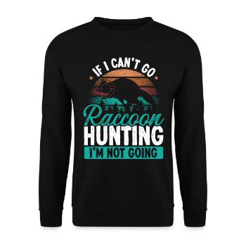 Raccoon Hunting Vintage Raccoon Hunter Accessoire - Unisex Pullover - Schwarz - Vorne - Alina (178cm) & Michal (187cm)