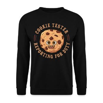Cupcake Design für Konditor | Cupcake Dealer - Unisex Pullover - Schwarz - Vorne - Alina (178cm) & Michal (187cm)