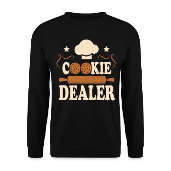 Cupcake Design für Konditor | Cupcake Dealer - Unisex Pullover - Schwarz - Vorne - Alina (178cm) & Michal (187cm)