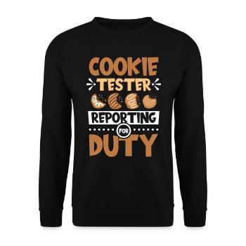 Cupcake Design für Konditor | Cupcake Dealer - Unisex Pullover - Schwarz - Vorne - Alina (178cm) & Michal (187cm)