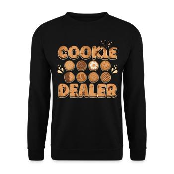 Cupcake Design für Konditor | Cupcake Dealer - Unisex Pullover - Schwarz - Vorne - Alina (178cm) & Michal (187cm)