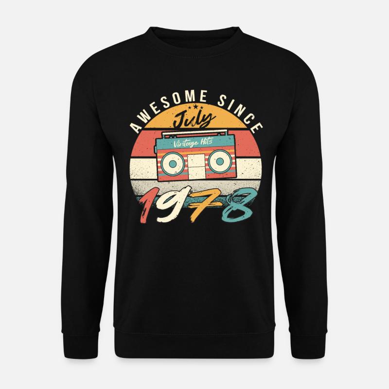 1978 Juli Geschenkidee - Unisex Pullover - Schwarz