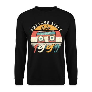 Legendärer Juli 1990 - Unisex Pullover - Schwarz - Vorne - Alina (178cm) & Michal (187cm)