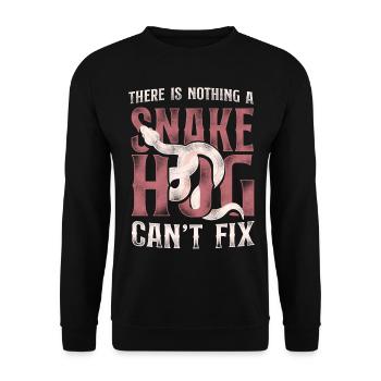 Snake Serpent Vintage There Is - Unisex Sweatshirt - black - Front - Alina (178cm) & Michal (187cm)