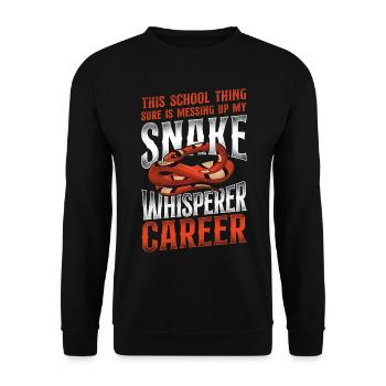 Serpent Serpent Vintage Cette École - Sweat-shirt Unisexe - noir - Devant - Alina (178cm) & Michal (187cm)
