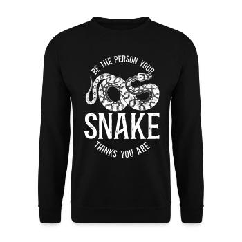 Snake Serpent Vintage Be The - Unisex Sweatshirt - black - Front - Alina (178cm) & Michal (187cm)