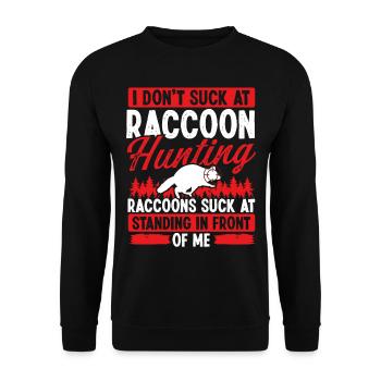 Raccoon Hunting Raccoon Hunter Removal Tech - Unisex Sweatshirt - black - Front - Alina (178cm) & Michal (187cm)