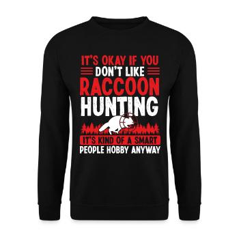 Chasse au raton laveur Gens intelligents Drôle Raccon Hunter - Sweat-shirt Unisexe - noir - Devant - Alina (178cm) & Michal (187cm)