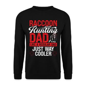 Raccoon Slayer for Raccoon Hunter Dad Papa - Unisex Sweatshirt - black - Front - Alina (178cm) & Michal (187cm)