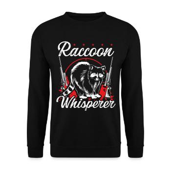 Raccoon Slayer Raccoon Racccoon Removal Technician - Unisex Pullover - Schwarz - Vorne - Alina (178cm) & Michal (187cm)