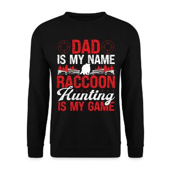 Papa Raton laveur Chasse Drôle De Raton Laveur Tueur Papa - Sweat-shirt Unisexe - noir - Devant - Alina (178cm) & Michal (187cm)