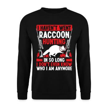 Raccoon Slayer Hunter Essentials Raccoon Hunting - Unisex Pullover - Schwarz - Vorne - Alina (178cm) & Michal (187cm)
