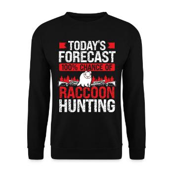 Raccoon Slayer Todays Raccoon Removal Technician - Unisex Pullover - Schwarz - Vorne - Alina (178cm) & Michal (187cm)