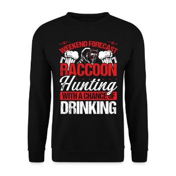 Raccoon Slayer Drinking Team Raccoon Removal - Unisex Pullover - Schwarz - Vorne - Alina (178cm) & Michal (187cm)