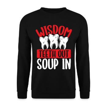 Wisdom Tooth Out Funny Wisdom Teeth Removal - Unisex Sweatshirt - black - Front - Alina (178cm) & Michal (187cm)