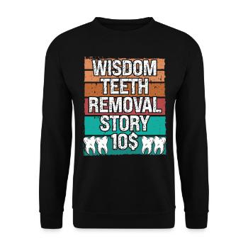Histoire d’enlèvement des dents de sagesse Dent de sagesse - Sweat-shirt Unisexe - noir - Devant - Alina (178cm) & Michal (187cm)