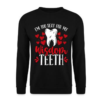 Wisdom Tooth Surgery Funny Humor Wisdom Teeth - Unisex Sweatshirt - black - Front - Alina (178cm) & Michal (187cm)