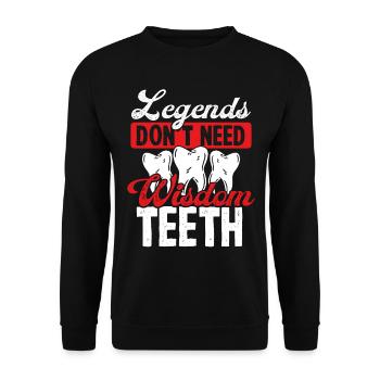 Funny Wisdom Teeth Removal Wisdom Tooth Surgery - Unisex Sweatshirt - black - Front - Alina (178cm) & Michal (187cm)