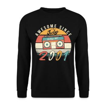 Mois de naissance Juillet 2001 - Sweat-shirt Unisexe - noir - Devant - Alina (178cm) & Michal (187cm)
