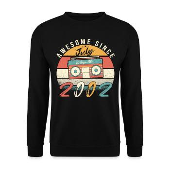 20 ans en juillet 2002 - Sweat-shirt Unisexe - noir - Devant - Alina (178cm) & Michal (187cm)